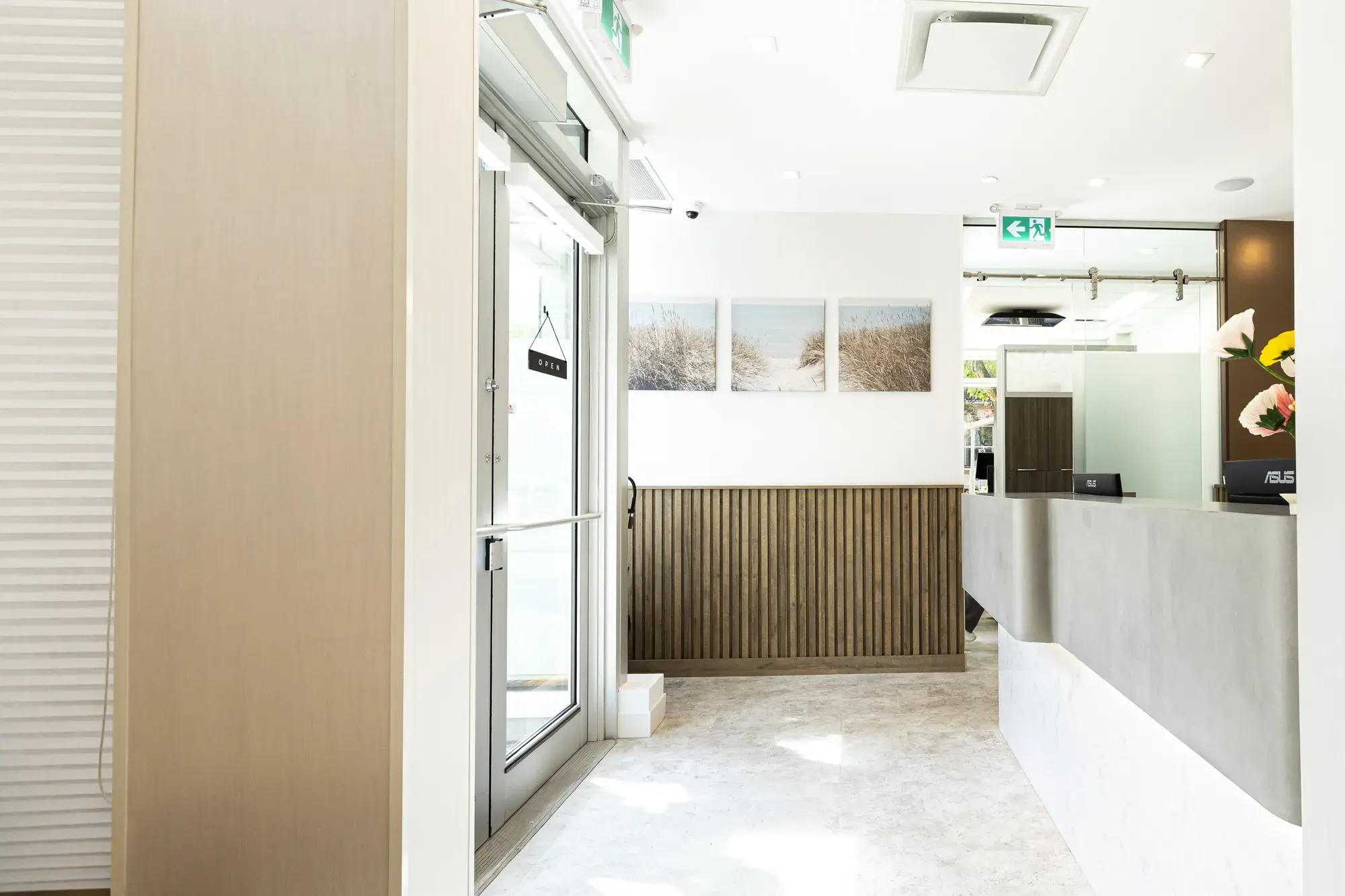 Entrance-facing view of the reception area