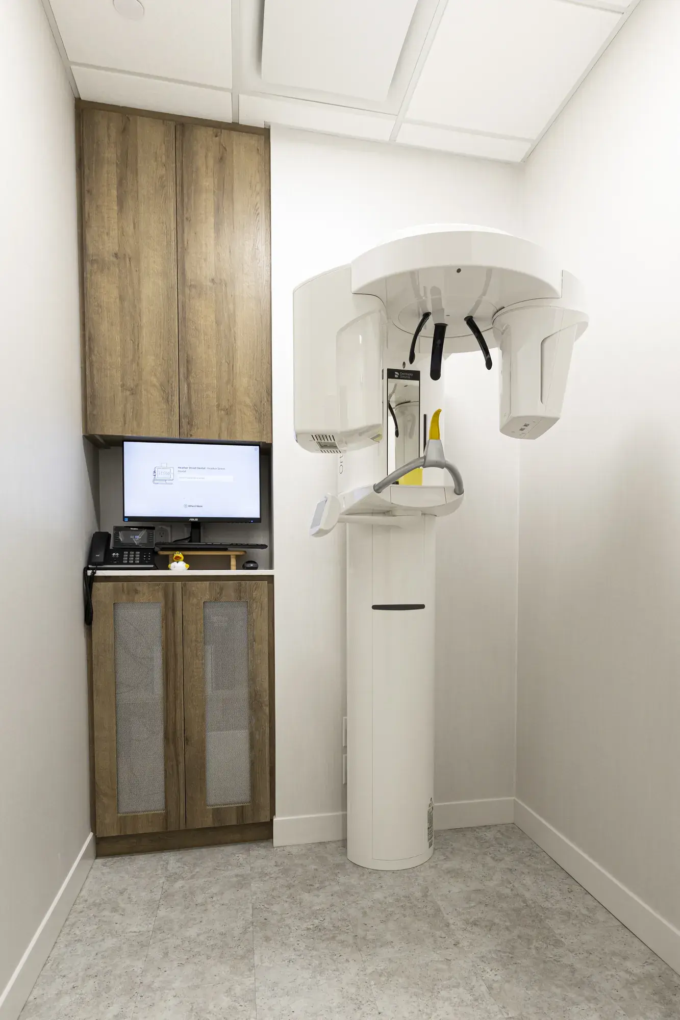 Clinical room with dental X-ray equipment